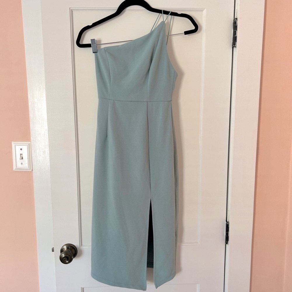 Midi Dress with Slit in Sage - size 4